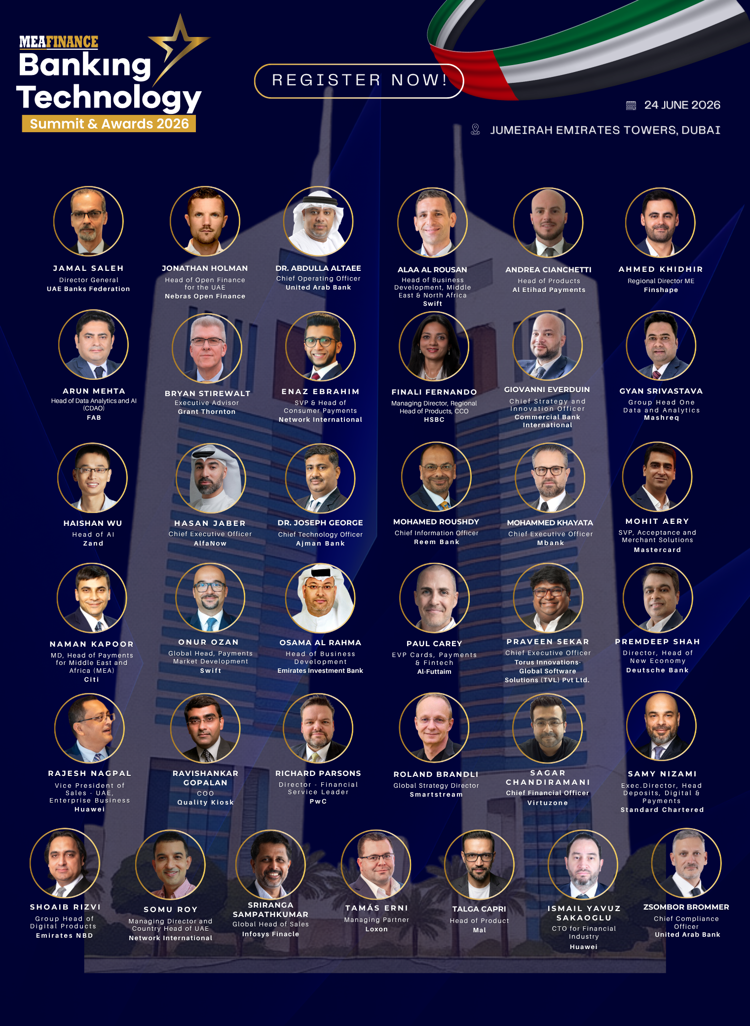 MEA Finance Banking Technology Summit & Awards 2026 — Dubai